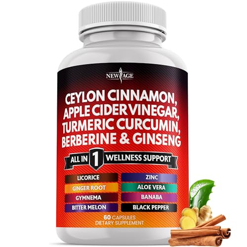 Ceylon Cinnamon, Turmeric, Apple Cider Vinegar, Ginseng, Aloe Vera, Berberine