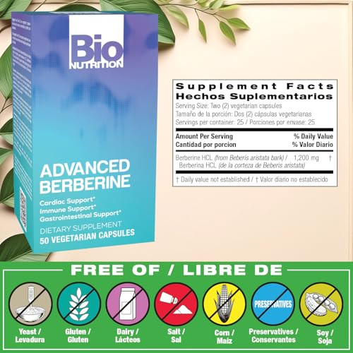Bio Nutrition Advanced Berberine 50 Vegetarian Capsules