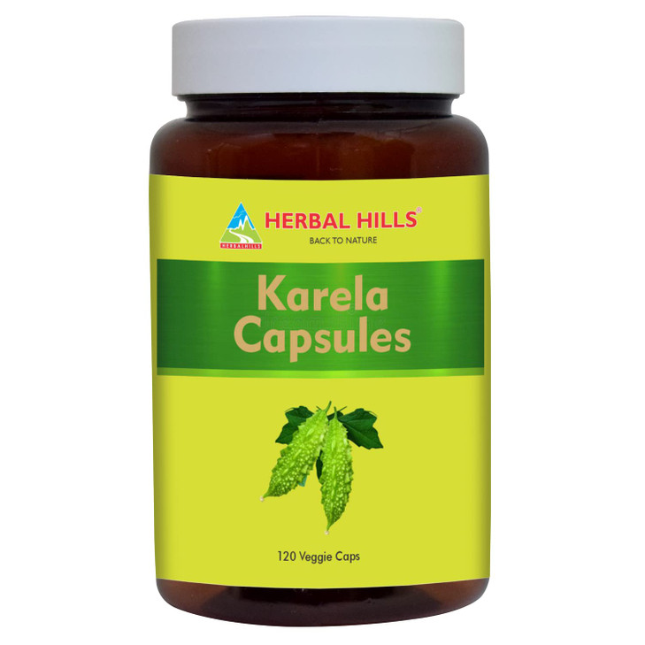 HERBAL HILLS Bitter Melon/Bitter Gourd/Karela Capsules (Momordica Charantia)