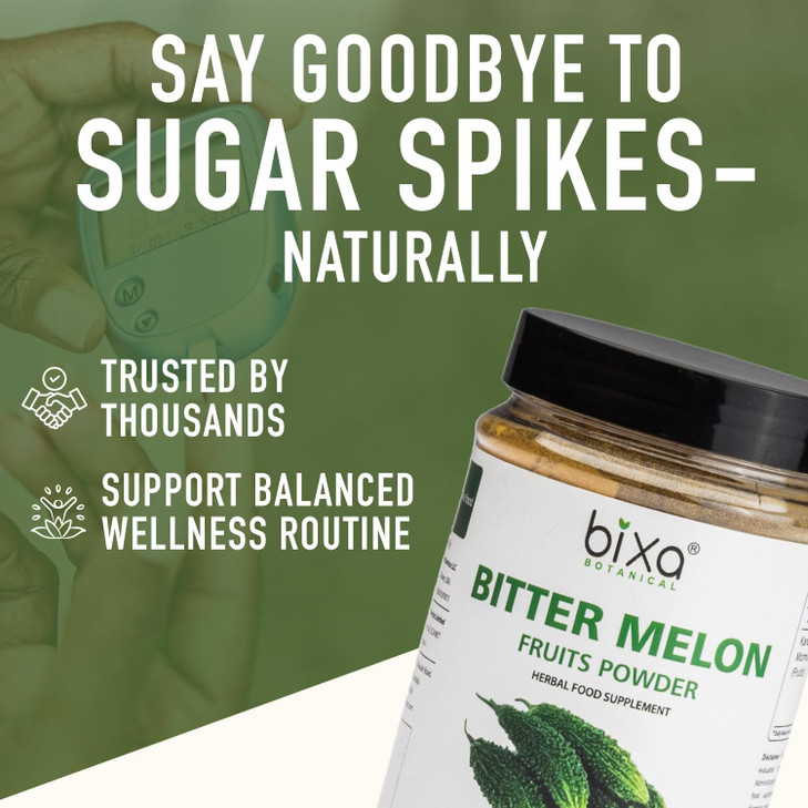 bixa BOTANICAL Bitter Melon Powder (Momordica Charantia/Karela Fruit Powder)