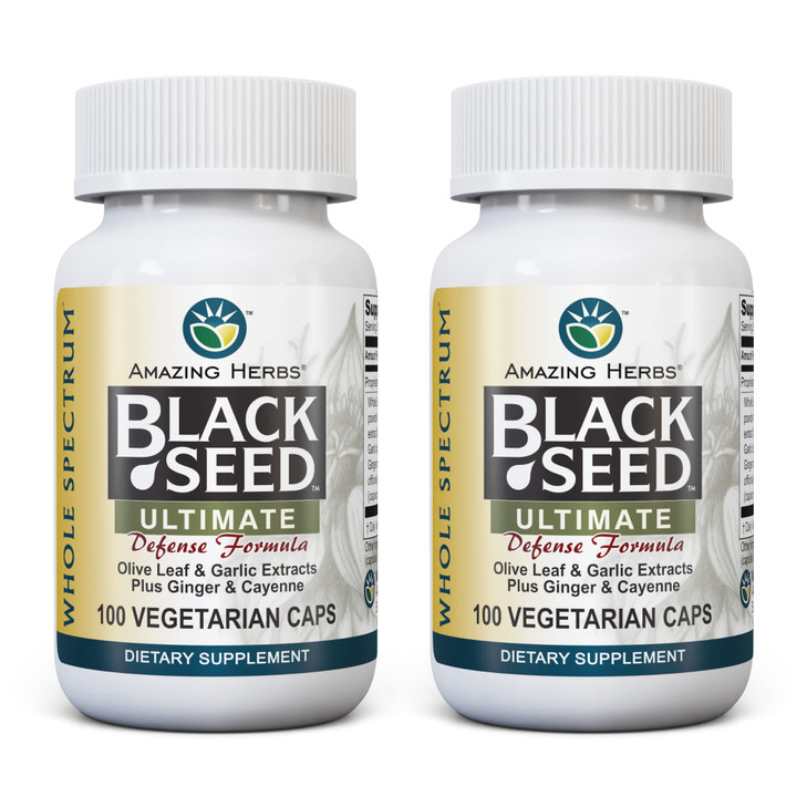 Amazing Herbs Whole Spectrum Black Seed Ultimate, Vegetarian Capsules