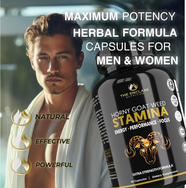 THE ENCLARE NUTRITION Horny Goat Weed for Men & Women with Maca Root Extract