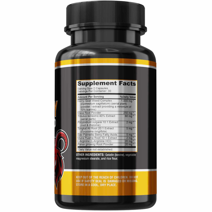 Horny Goat Weed Extra Strength w. Maca, L-Arginine, Ginseng, Boost Performance