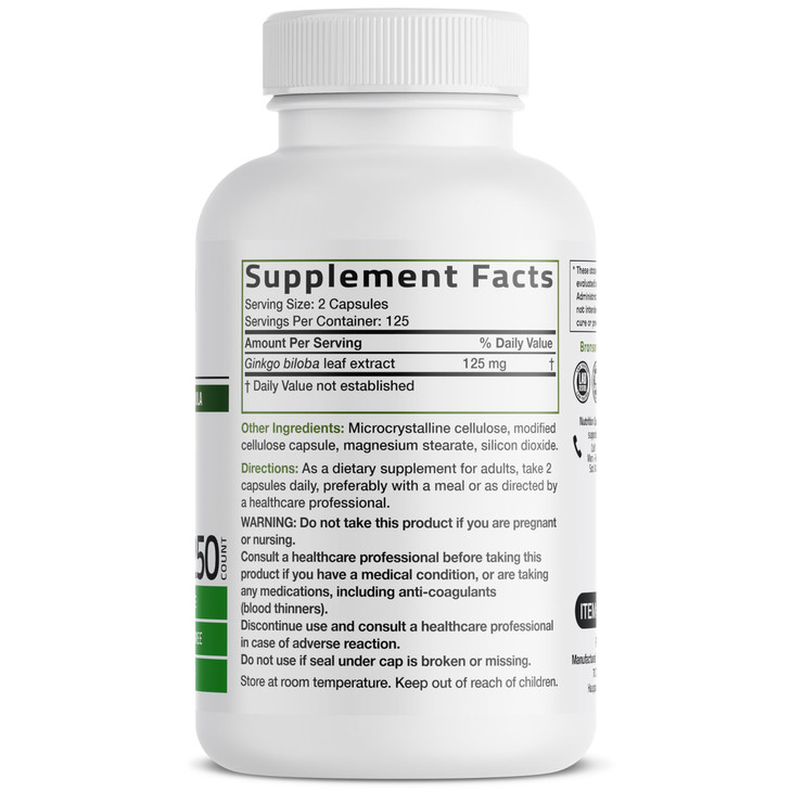 Bronson Ginkgo Biloba Extra Strength Supports Brain Function & Memory Support