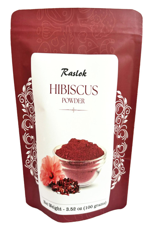 Raslok Herbal Hibiscus Powder | for Refreshing Tea and Hair Care (3.52, Ounces)