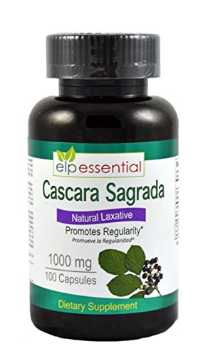 Cascara Sagrada Natural Laxative Regularity 1000mg 100 Capsules