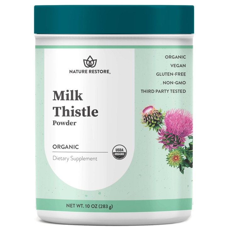 Nature Restore USDA Certified Organic Milk Thistle Seed Powder, 10 Ounces