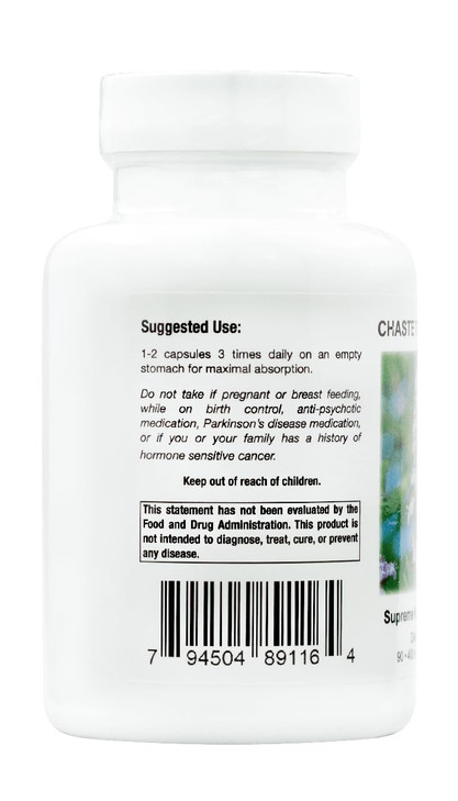 Supreme Nutrition Chaste Tree Supreme, 90 Pure Vitex Vegetarian Capsules