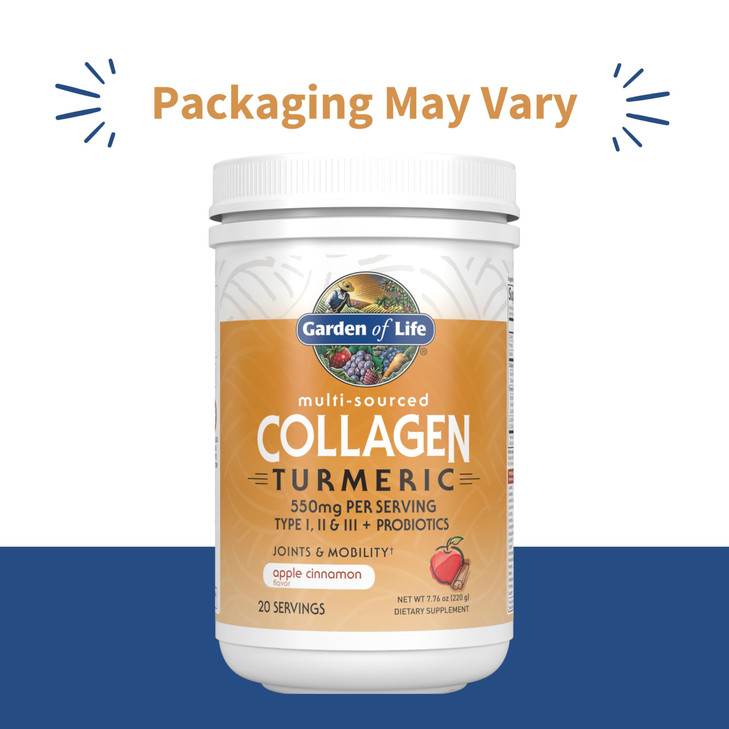 Garden of Life Multi-Sourced Collagen Peptides + Turmeric Powder