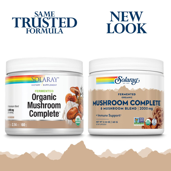 SOLARAY Fermented Organic Mushroom Complete, Powder