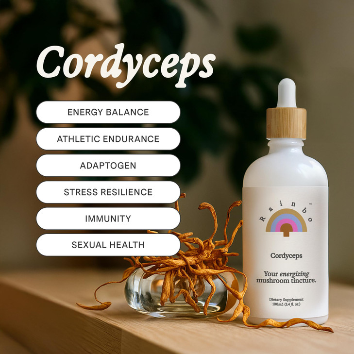 Rainbo - Cordyceps Mushroom Tincture - Dual Extract Mushroom Supplement