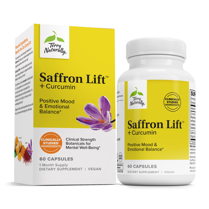 Terry Naturally Saffron Lift + Curcumin - Herbal Supplement with Curcumin