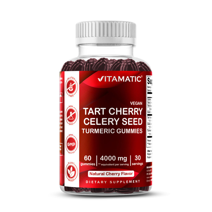 Vitamatic Tart Cherry with Celery Seed Gummies