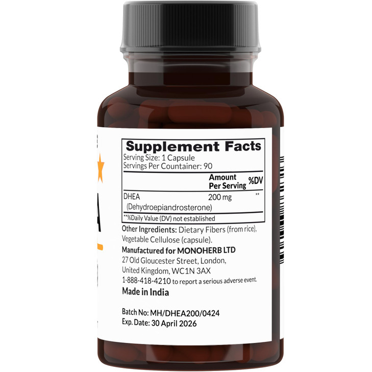 DHEA 200 mg - 90 Veg Capsules