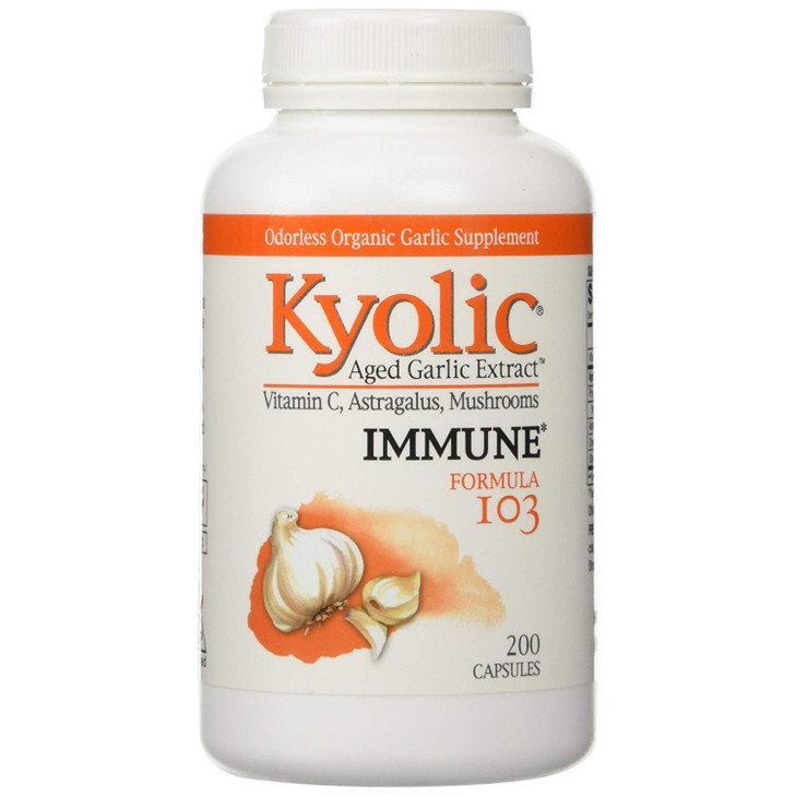 Kyolic - Formula 103 Aged Garlic Extract With Vitamin C, Astragalus, Mushrooms
