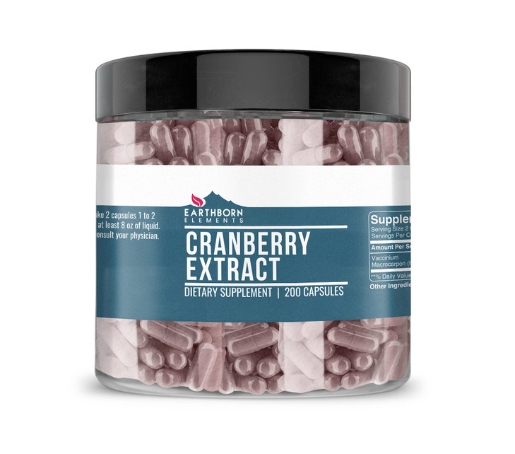 Earthborn Elements Cranberry Extract 200 Capsules, Pure & Undiluted, No
