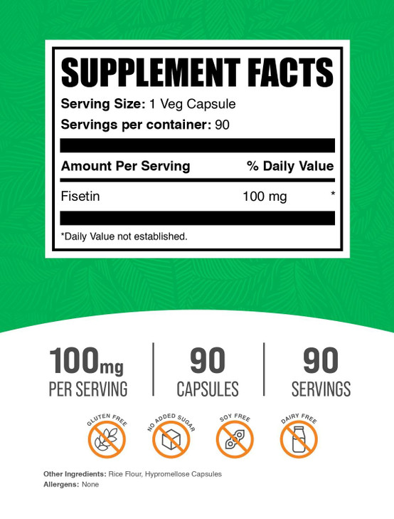 BulkSupplements.com Fisetin Capsules - Fisetin 100mg, Fisetin Supplement