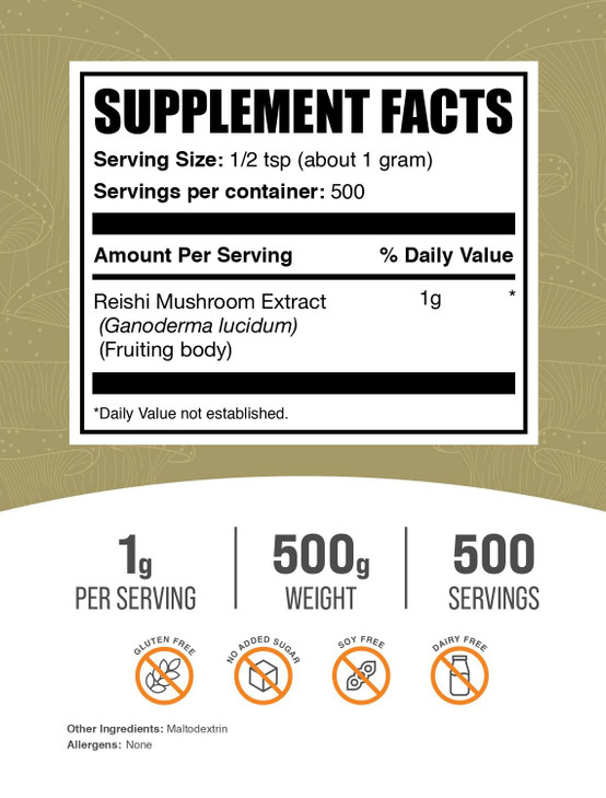 BulkSupplements.com Reishi Mushroom Extract Powder