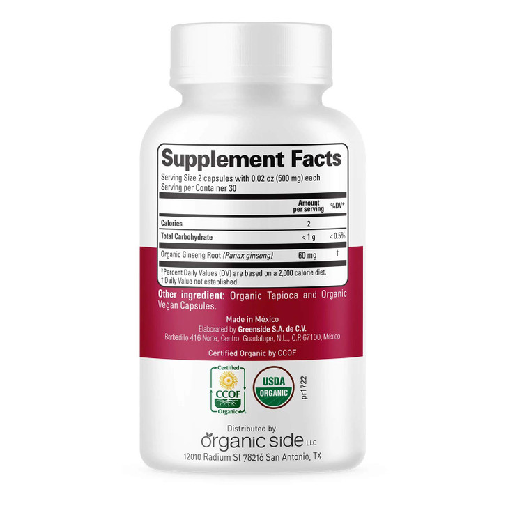 OS Organic Side - Ginseng 60 Capsules