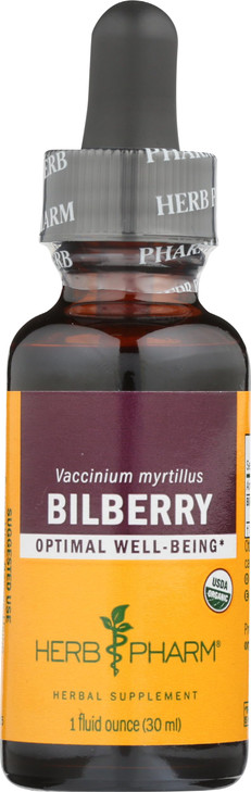 Herb Pharm Bilberry Liquid Extract for Eye and Vision Support - 1 Ounce