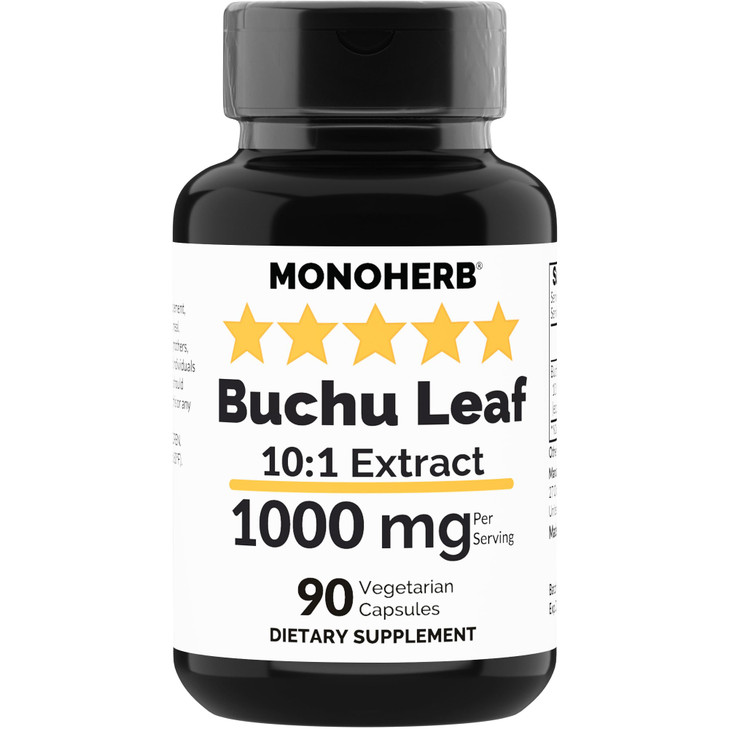 MONOHERB Buchu Leaf Extract 1000 mg - 90 Vegetarian Capsules