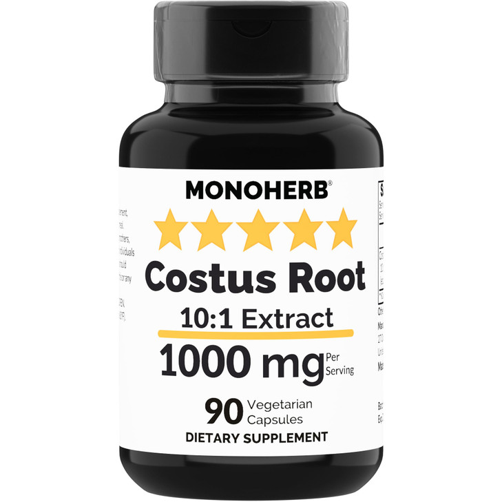 MONOHERB Costus Root Extract 1000 mg - 90 Vegetarian Capsules