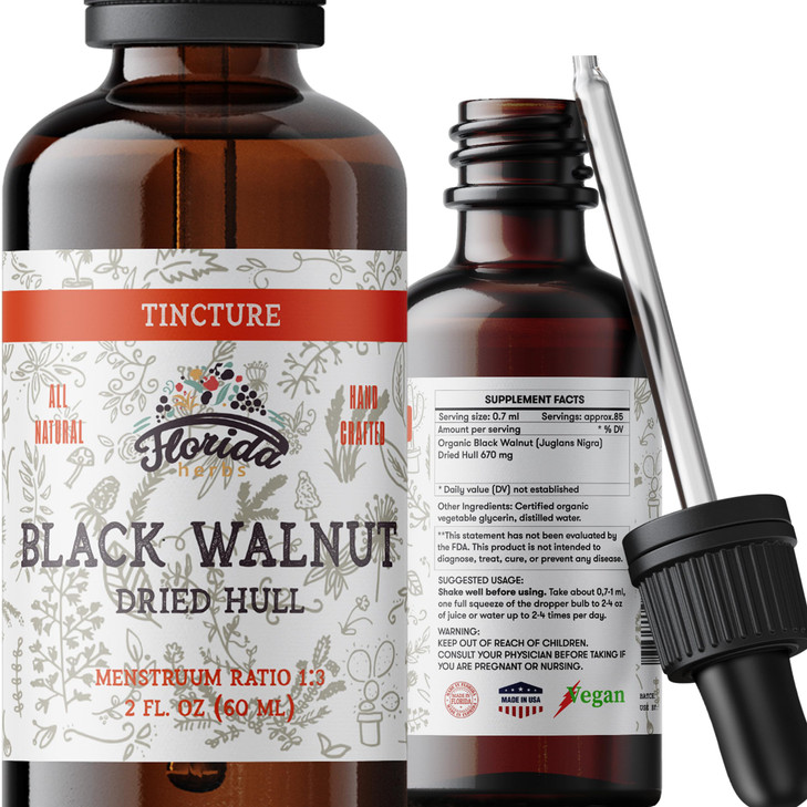 Black Walnut Tincture, Organic Black Walnut Extract Drops (Juglans Nigra