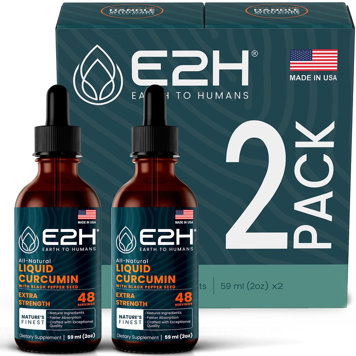 E2H Turmeric Curcumin Drops with Black Pepper
