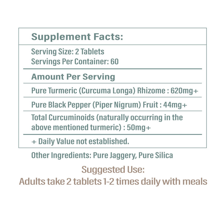 Mt. Meru Medicines Turmeric Tablet Supplement