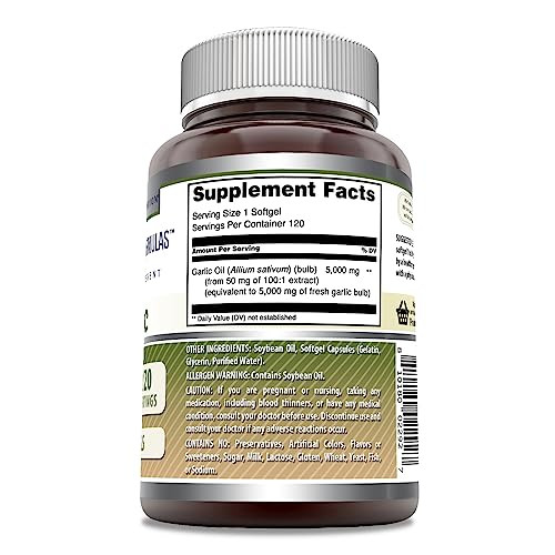Amazing Formulas Garlic Supplement - 50 Mg Concentrate (100:1)