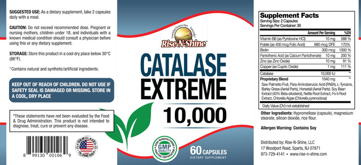 Rise-N-Shine Catalase Extreme Supplement 10,000