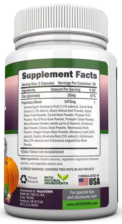Intestinal Cleanse - All Natural Herbal Detox Formula