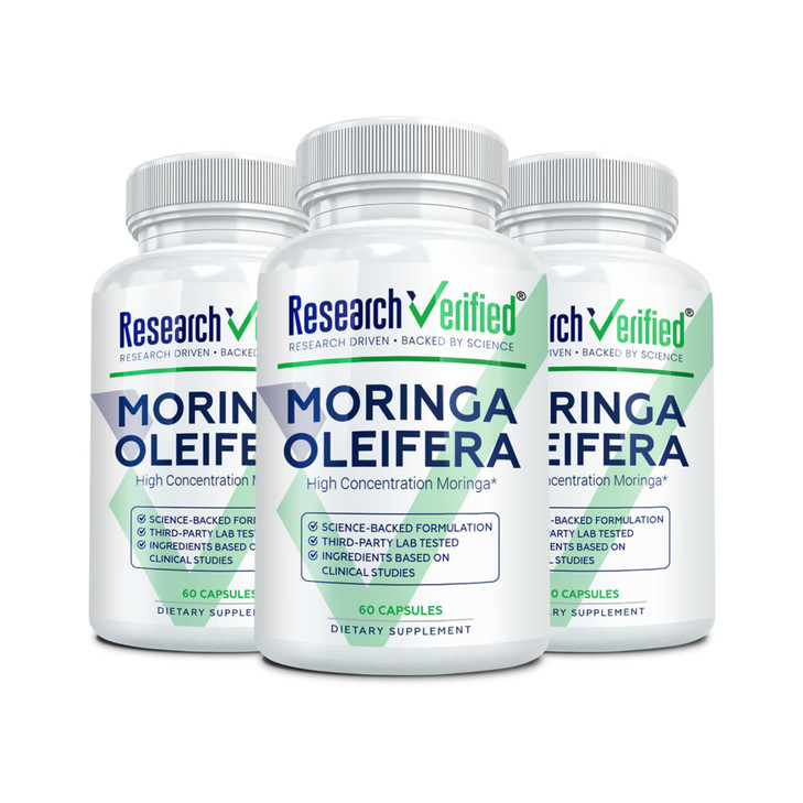Research Verified Moringa Oleifera - 100% Pure Extract- 1200 mg Per Serving