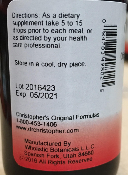 Dr. Christopher's Blood Stream Formula, 2 oz Glycerine Extract