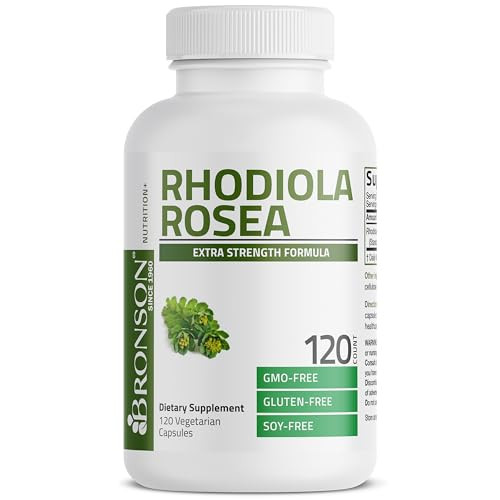 Bronson Rhodiola Rosea Vegetarian Capsules - Adaptogenic Herb