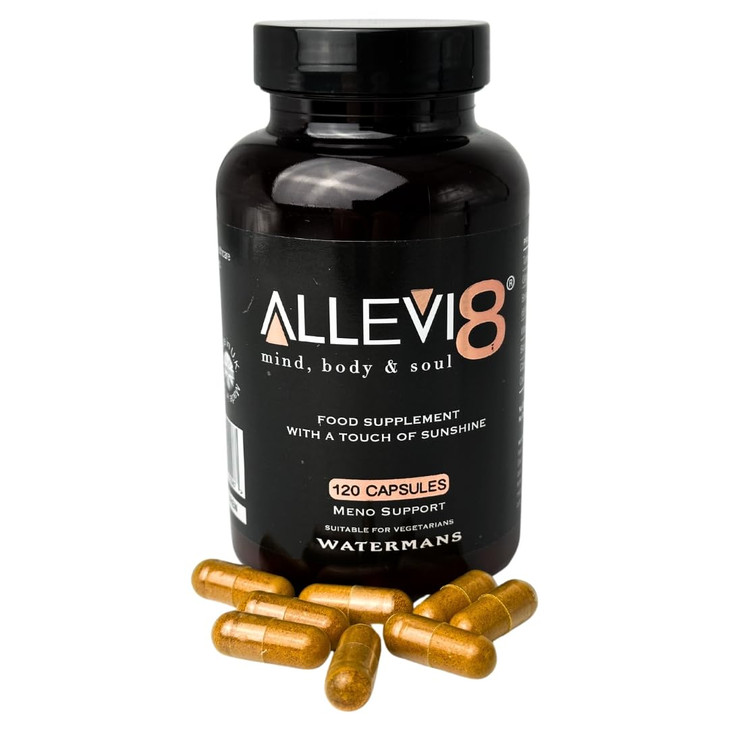 Watermans Allevi8 Curcumin Turmeric, Ginger, Frankincense, Vitamin D & Black