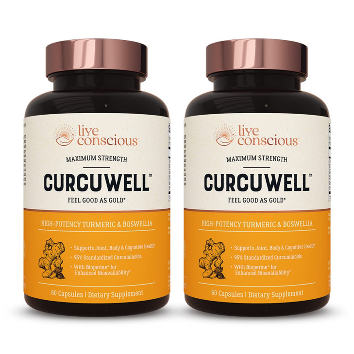 Live Conscious CurcuWell - Curcumin and Boswellia Blend