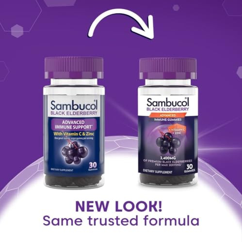 Sambucol Black Elderberry Gummies with Vitamin C & Zinc
