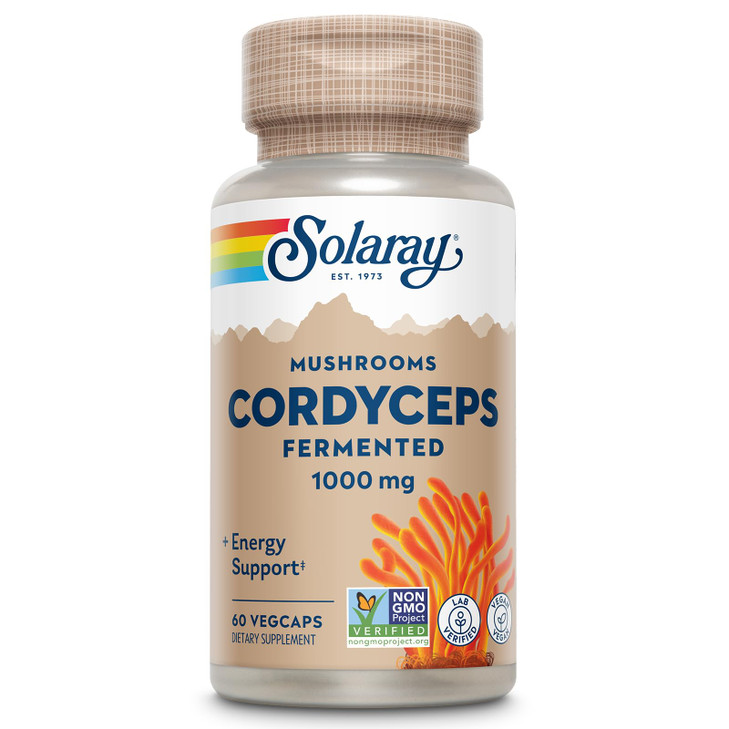 SOLARAY Fermented Cordyceps Mushroom 1000 mg - Healthy Energy Support