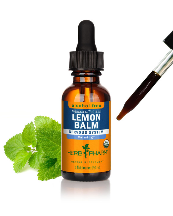 Herb Pharm Certified Organic Lemon Balm Liquid Extract for Calming Nervous