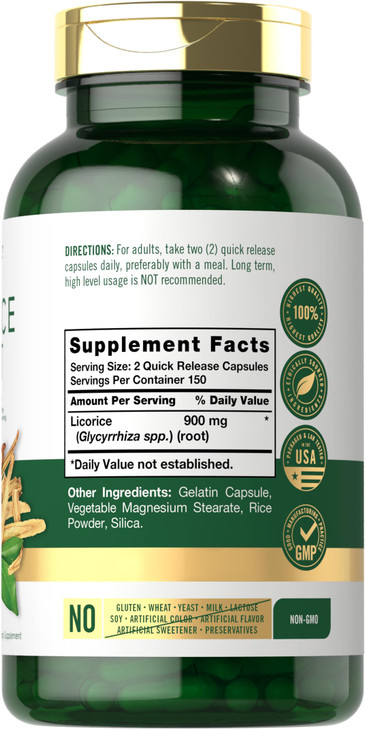 Carlyle Licorice Root Capsules 900mg - 300 Count