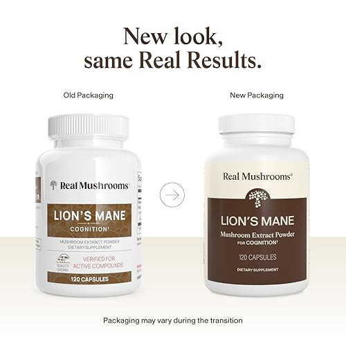 Lions Mane Mushroom Cognition (120 Capsules) Lions Mane Mushroom Powder Extract