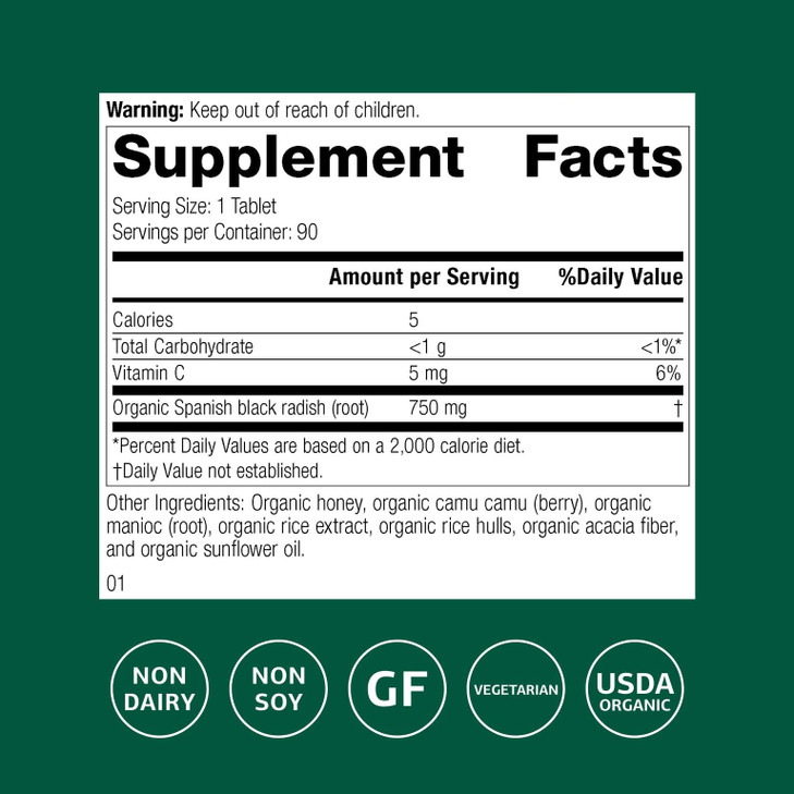 Standard Process Spanish Black Radish - Liver Health Dietary Supplement