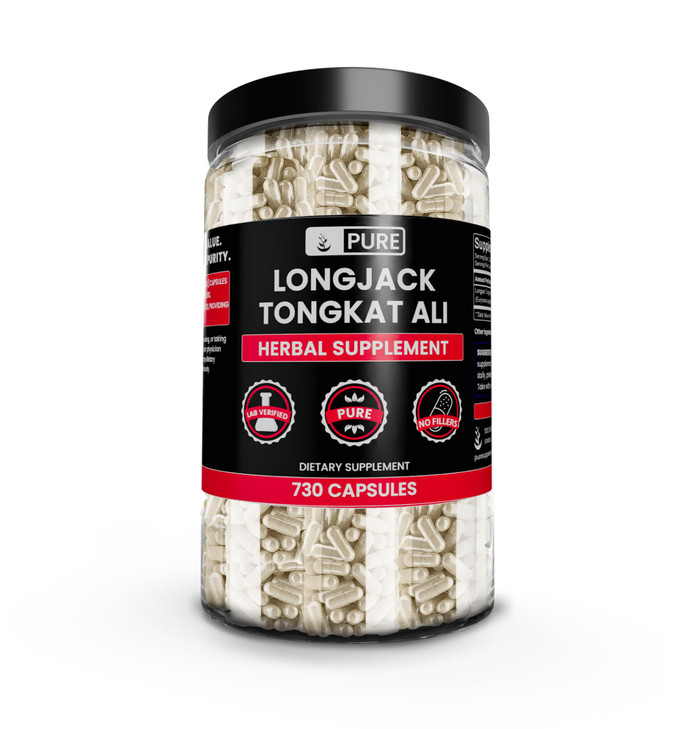 Pure Original Ingredients Longjack (Tongkat Ali) (730 Capsules) No Magnesium Or
