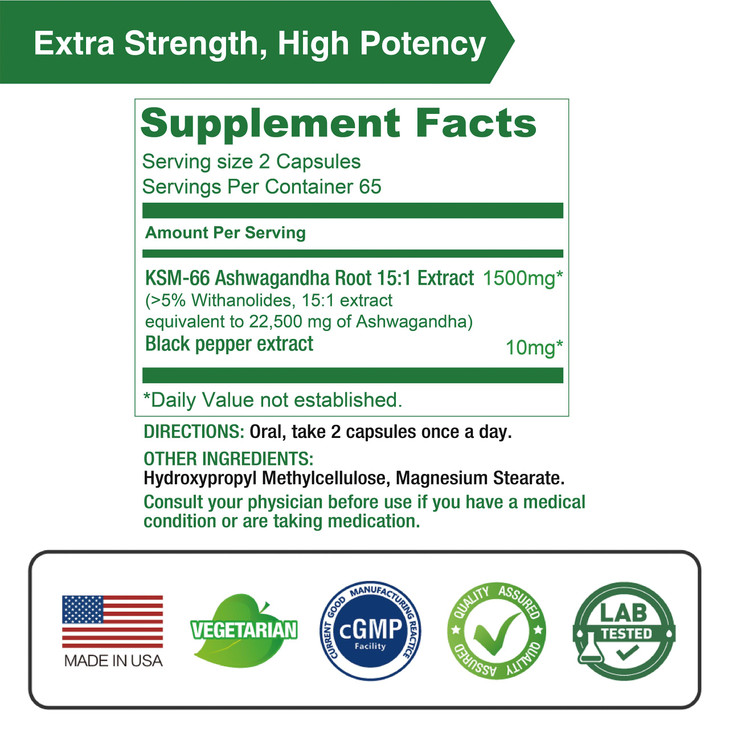 Lovita KSM-66 Ashwagandha 22,500mg Equivalent