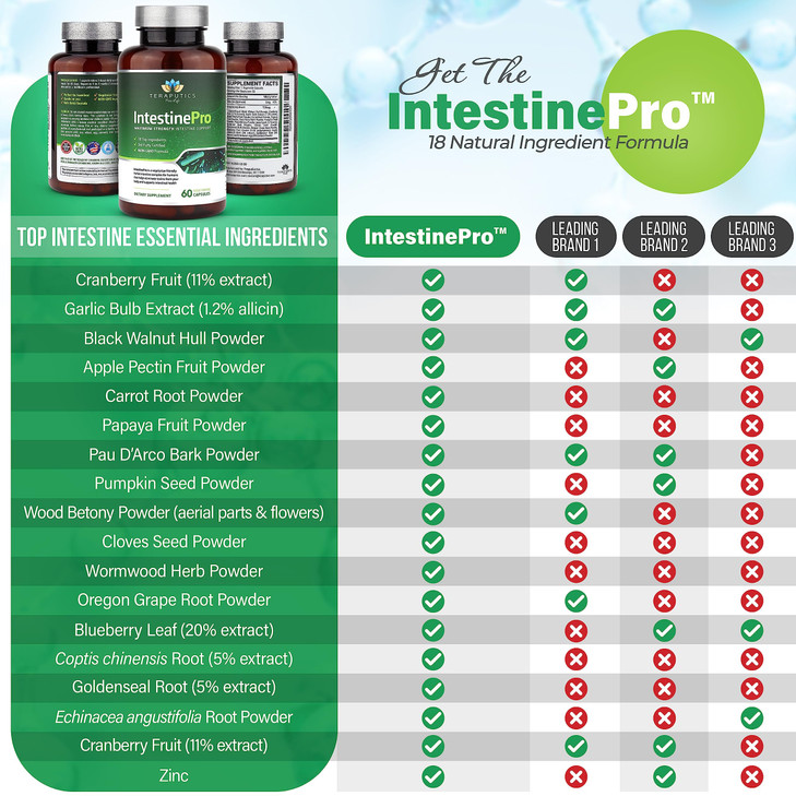 IntestinePro - Gut Health Supplement with Non-GMO Wormwood,