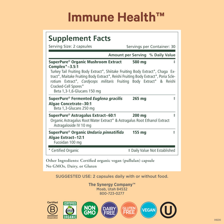 PURE SYNERGY Immune Health - Immune Support Mushroom Supplement