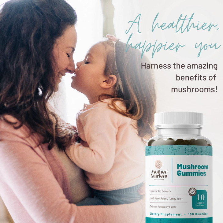 Mother Nutrient Mushroom Supplement Gummies- Pure Extract Multi Mushrooms