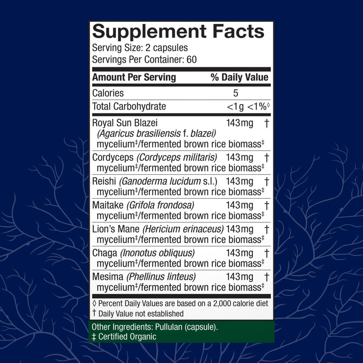 Host Defense Stamets 7-7 Species Blend - Mushroom Supplement for Immune Support