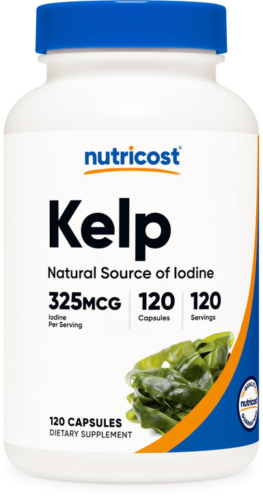 Nutricost Kelp Capsules, 325mcg of Iodine, 120 Capsules, Vegetarian, Non-GMO &